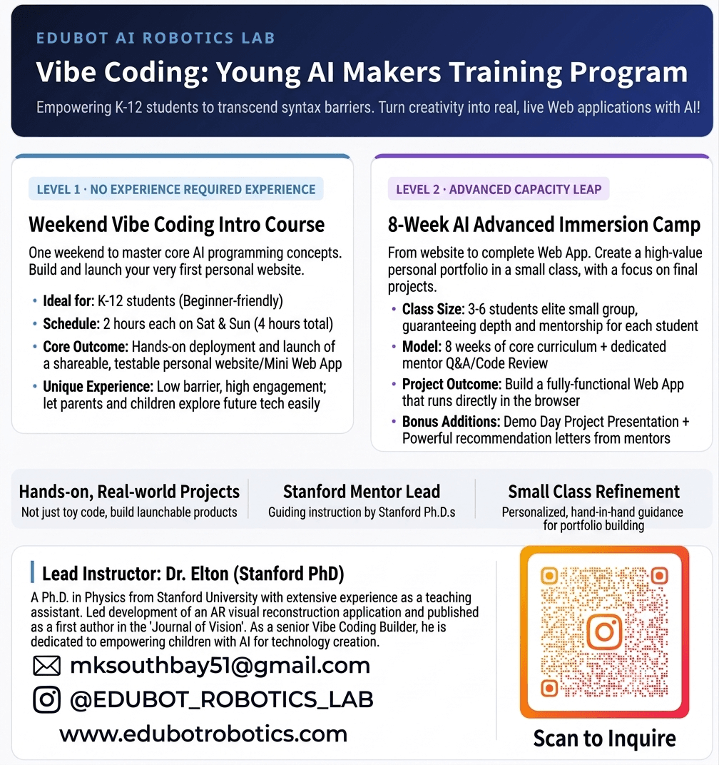 Vibe Coding: Young AI Makers Training Program flyer